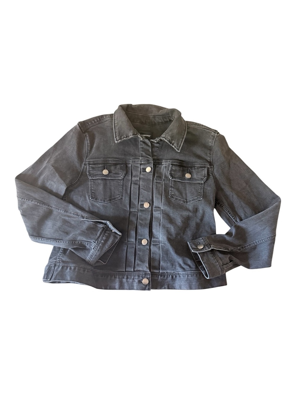 Liverpool Black Stretch Denim Jacket Size L